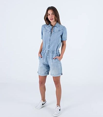 Hurley - Oceancare - Denim Playsuit - 100% Biologisch Katoen