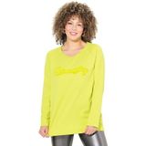 Ulla Popken - Shirt - Lichtgroen - Lange Mouw - Ronde Hals