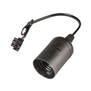 Poly Pool PP3496.2X lampfitting E27 voorbekabeld, zwart