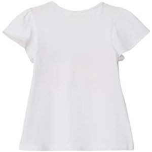 s.Oliver Junior Girl's T-shirt met pailletten, wit, 116/122, wit, 116/122 cm