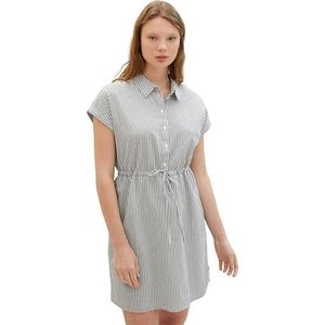 TOM TAILOR Denim Damesjurk, 35237 - Navy White Stripe, XL