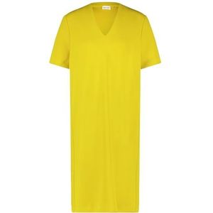 Gerry Weber Vloeiende jurk voor dames, halve mouwen, effen, knieomspelend, mosterd, 38