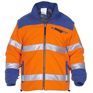 Hydrowear 04026011F Fulda Polar Fleece Jack, 100% polyester, grote maat, Hi-Vis Oranje/Royal Blue