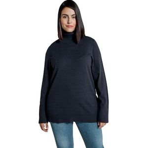 Ulla Popken Rollkragenpullover voor dames, Marinier, 50-52