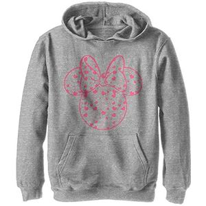 Disney Kids Characters Minnie Hearts Fill Youth Pullover Hoodie, Athletic Heather, X-Large, Athletic Heather, XL