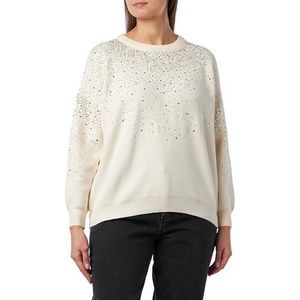 IMANE Gebreide damestrui, wolwit zilver, XS/S