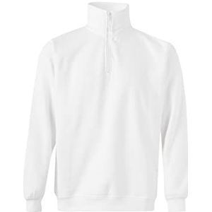 Velilla 105702 7 – Blanco XS – sweatshirt met halve ritssluitingen, unisex, wit, maat XS
