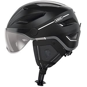 ABUS Pedelec 2.0 ACE Stadshelm - Hoogwaardige E-Bike helm met Achterlicht en Vizier voor Stadsverkeer - Voor Dames en Heren - Zwart, Maat L