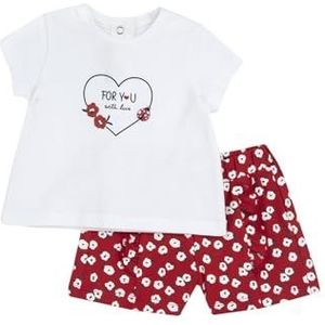 Chicco Pak: T-shirt en korte broek, Wit, 6 Maanden