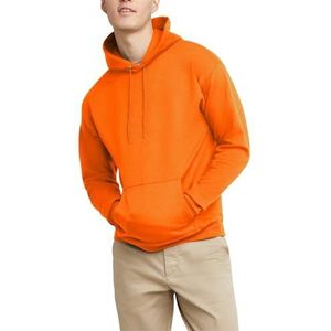 Hanes Heren EcoSmart Hoodie, Midweight Fleece, Pullover Hooded Sweatshirt, Veiligheid Oranje, XXL