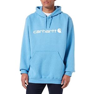 Carhartt Signature Logo Midweight Hoodie heren Sweatshirt, Groenblauw [Blue Lagoon Heather], M