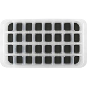 COOK CONCEPT, KV0009, ijsblokjesvorm voor 32 blokjes, zachte bodem voor gemakkelijke verwijdering, elegant en modern design, ideaal voor drankjes en aperitieven, grijs, standaardformaat