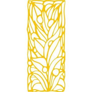 INDIGOS/Muursticker-e197 mooie versierde bloem 240x100 cm - goud, vinyl, 240 x 100 x 1 cm