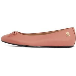 Tommy Hilfiger Dames ballerina lederen platte strik Fw0fw08359 Casual schoenen, Mineraliseren, 39 EU