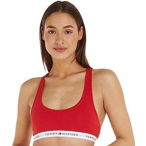 Tommy Hilfiger Dames ongevoerde bralette beha, Primair Rood, S