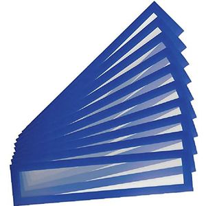 Tarifold Es 195211 - Pack met 10 magnetische titelhouders, A4/A3, (55 x 297 mm) Magnet Pro voor magnetische whiteboards, blauw