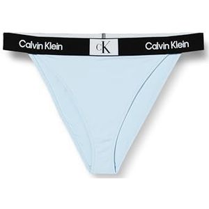 Calvin Klein Vrouwen High Rise Cheeky Bikini Bikini Zwemmen Blauw, XL, Blauw (Keepsake Blue), XL