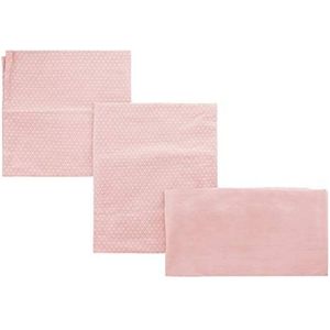 Bedlaken voor kinderbed, 3 stuks (kinderbed 60), 100 x 165 cm, Be Mond, roze