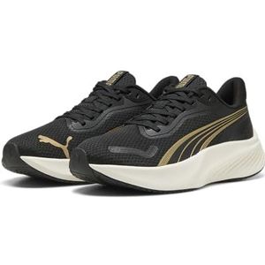 PUMA Unisex Pounce LITE Road Running Schoen, Goud Zwart, 12 UK, Puma Goud PUMA Zwart, 47 EU