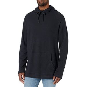 Amazon Brand - Goodthreads Heren Lange mouwen Slub Thermal Pullover Hoodie,Zwart,L Tall