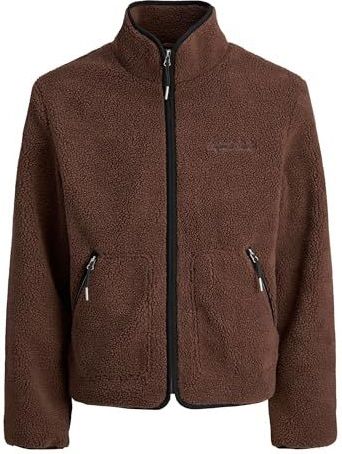 JACK & JONES Jornorrebro Teddy Jacket Sn, Deep Mahogany, L, Diepe mahonie, L