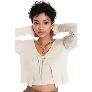 Trendyol Dames Slim Basic Sweetheart Knitwear Vest, Steen, XS