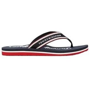 Tommy Hilfiger Dames IM Graphic Beach Sandaal Flip-Flop, Space Blue, 5 UK, Ruimte Blauw, 38 EU