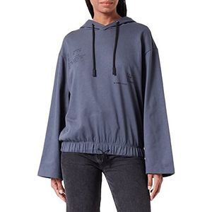 G-STAR RAW Dames Tekst Print HDD Loose Zw Hooded Sweatshirt, Blauw (fantem Blue D163-863), L