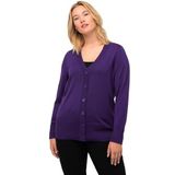 Ulla Popken - Gebreid Vest - Pruim