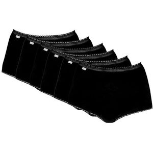 Playtex - Set van 6 Maxi Slips - Zwart - Katoen