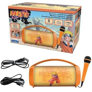 Lexibook, Naruto, Verlichte draadloze luidspreker met microfoon, Stereogeluid, Karaokefunctie, USB- en SD-kaartpoorten, Oplaadbare batterij, Draaggreep, BTP585NAZ