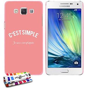 Muzzano beschermhoes voor Samsung Galaxy A5, extra dun, motief: ""Ik ben gecompliceerd"", incl. stylus en reinigingsdoekje - ultieme en duurzame bescherming voor de Samsung Galaxy A5, roze