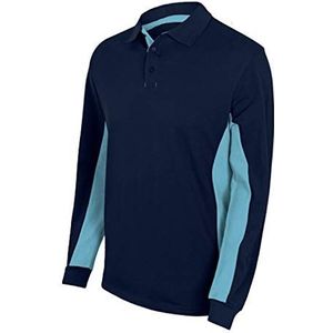 Velilla 105514 61/5 - A.NAVY/CELESTE XXL poloshirt met lange mouwen, marineblauw, maat XXL