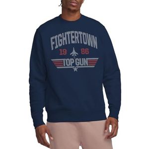 Top Gun The Fightertown Unisex Crew Sweatshirt, Navy, Large, marineblauw, L