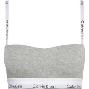 Calvin Klein Dames licht gevoerde bandeau, grijs heide, L, Grijze Hei, L