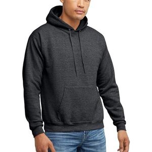 Hanes Heren EcoSmart Hoodie, Midweight Fleece, Pullover Hooded Sweatshirt, Houtskool Hei, L