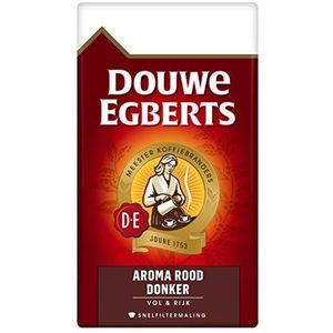 Douwe Egberts Filterkoffie Aroma Rood Donker (3 Kilogram, Intensiteit 06/09, Dark Roast Koffie), 6 x 500 Gram