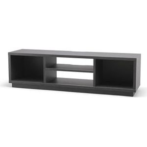 Iris Ohyama, TV-meubel met open planken / TV-meubel voor 65-inch TV, Massief hout, Kantoor, Woonkamer - TV Cabinet Standard - OTS-150S - Zwart Eiken