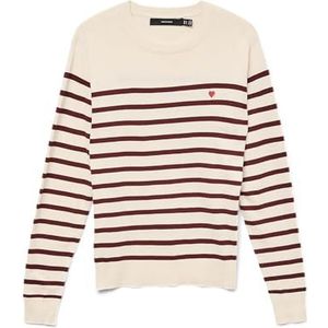 VERO MODA - VMDORY - Trui - Crème/Wijnrood