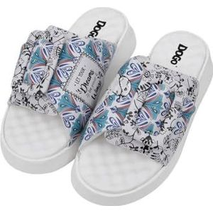 DOGO Veganistische leren damespantoffels - Let Your Dreams Be Your Wings patroon, Meerkleurig, 37 EU