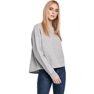 Urban Classics Oversized High Neck Crew Sweatshirt voor dames, lichtgrijs, 5XL