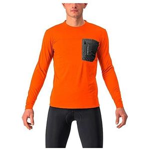 CASTELLI Unltd Merino LS Sweatshirt voor heren, oranje roest, L