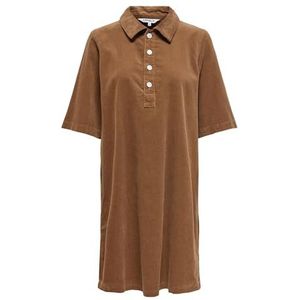 Only - Onlgry Nessa Ss Cord Dress - Bruin - Jurk