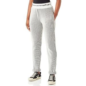 Armani Exchange Bonded Stripe Heavy Jersey Sweatpants voor dames, wit en zwart, S