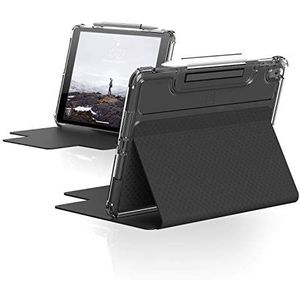 U by UAG [U] Lucent Case Apple iPad 10.2 Case (2021/2020 / 2019) (9e / 8e / 7e generatie) [Standfunctie, Wake/Sleep, Magnetische voorklep, Apple Pencil houder] zwart/Ice (transparant)