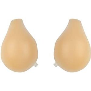 Bye Bra Zelfklevende Beha, Siliconen Lifting Cups, Strapless Beha, Backless Push Up BH, Tepelhoezen, Onzichtbare Borstlift Cover, Sticky Herbruikbare Beha, M en XL, Beige