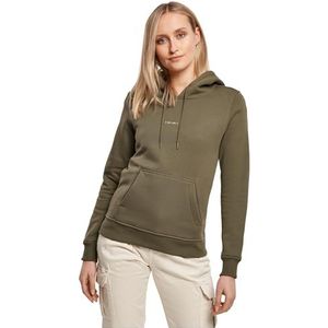 Miss Tee Dames hoodie I Don't Give A Hoody, casual hoodie met rugprint, regular fit, maten XS - 5XL, olijfgroen, S