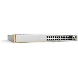 AT-x530L-28GPX-50 | 24-port 10/100/1000T PoE+, 4 SFP+ ports, stackable, Dual fixed PSU