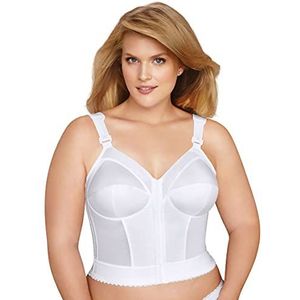 Exquisite Form womens Exquisite Form Fully Women's Front Close Longline Posture #5107530 Bra, White, 40DD US