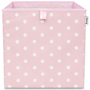 Lifeney Opbergdoos Sterren, Roze – Praktische en Stijlvolle Polyester Opbergoplossing, 330 X 330 X 330 mm, 5 Jaar Garantie